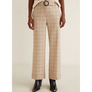 Mango plaid pattern pants size 2